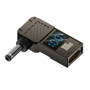 CY �A�_�v�^�[ Type-C USB-C ���͂��� DC 4.0x1.3mm �W���b�N �X�}�[�g LED �f�B�X�v���C 100W �o�͓d�� 20V 5A PD �[�d 65W �A�_�v�^�[ (�m�[�g�p�\�R���p)