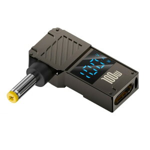 CY �A�_�v�^�[ Type-C USB-C ���͂��� DC 4.0x1.7mm �W���b�N �X�}�[�g LED �f�B�X�v���C 100W �o�͓d�� 20V 5A PD �[�d 65W �A�_�v�^�[ (�m�[�g�p�\�R���p)
