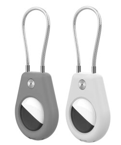 ���y�b�g���^���� ���p �L�p ��֗pAir tag�ی�V���J�Q���J�o�[�ɓK���g���b�J�[GPS���q�h�~�� ?��Air Tag�^�O�����h�~�y�b�g (�O���[+��)