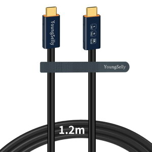 YoungSellyΌ4.0 Ft USB CP[úAThunderbolt 4/3AUSB 4/3ɑΉA240 Wiő48 V/5 Aj}[dA40 Gbpsf[^]A8 KfBXvCAfAfBXvC4 KT|[gĂB