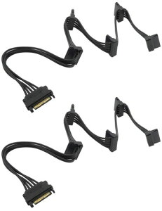 Novonest �����P�[�u�� PC�P�[�X�t�@�� SATA�A�_�v�^�[�P�[�u�� SATA �d��5����P�[�u�� �t�@���p�����d���P�[�u�� 5x SATA�d���X�v���b�^�[ ��L�^�R�l�N�^ 2�{�� 51cm�uSAC1-5-2�v