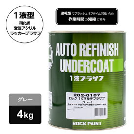 ロックペイント 202-0107 ロック1Kマルチプラサフ（グレー） 4Kg