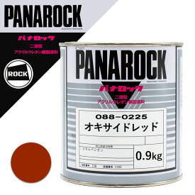 ロックペイント 088-0225 パナロック オキサイドレッド 0.9Kg
