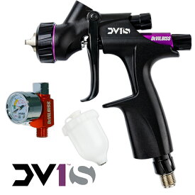 デビルビス DV1S スマートリペア スプレーガン カップ 圧力計 3点セット 【DV1S Smart/Spot Repair・SRI-510・HAV-503-B】