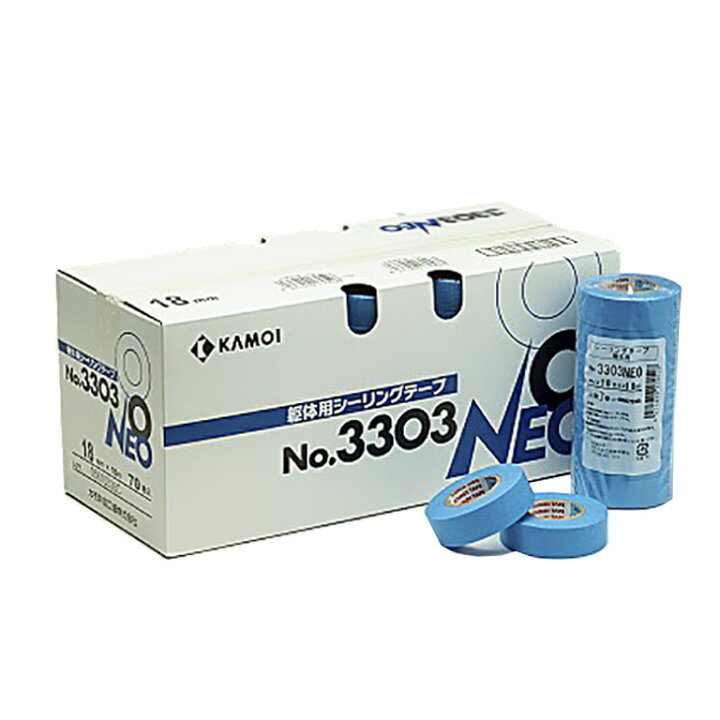 楽天市場】カモ井マスキングテープ【No,3303-NEO】18mm幅×長さ18M 大箱 