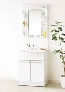 パナソニック洗面Mライン シングルレバーシャワー付き水栓エコカチット無W600タイプ+1面鏡LEDくもりシャット無GQM60KSCW+GQM060DNUAT 定価¥181060