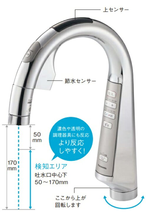楽天市場】パナソニック スリムセンサー水栓 寒冷地仕様LE01FPSWTEAZ 