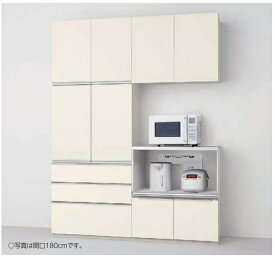 LIXILカップボード　シエラS　カップボード+ハイカウンタープランW1650　奥行450　メラミンカウンター　扉グループ1　ローラーレール　家電収納コの字タイプ(送風式蒸気排出ユニット付)　定価￥364100-　北海道、沖縄及び離島は配送費別途。