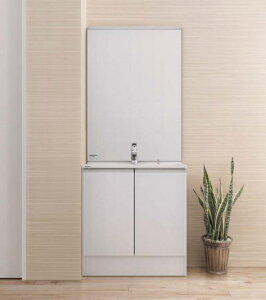 パナソニック洗面シーラインD450両開きタイプ 水栓マルチシングルレバー洗面メタルタイプ 扉タイプC本体W750タイプ+1面鏡 XGQC75D4KKCHW+GQC75C1SM 定価¥237820法人、個人事業主、店舗様向販売