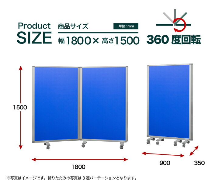 楽天市場】パーテーション 高級 デラックス パーテーション2連 幅 