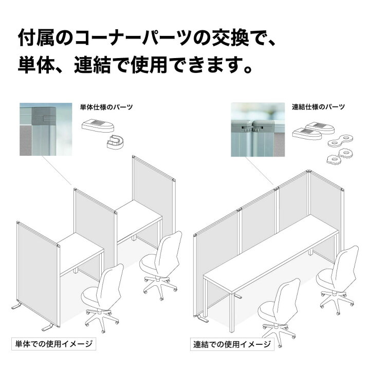 楽天市場】高級 デラックス パーテーションコマイ COMAI 3連 高さ 