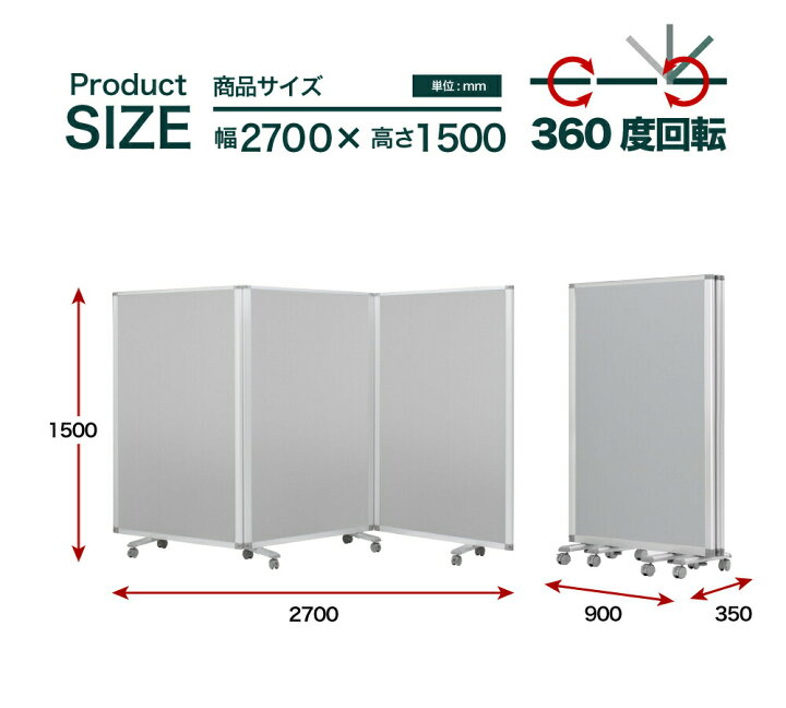 楽天市場】パーテーション 高級 デラックス パーテーション 3連 幅 