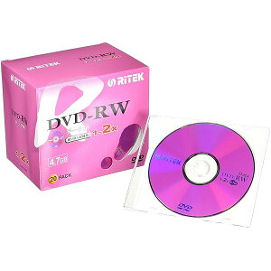 RITEK �f�[�^�pDVD-RW 20�� 4.7GB �J��Ԃ��L�^�p D-RW2X20PB