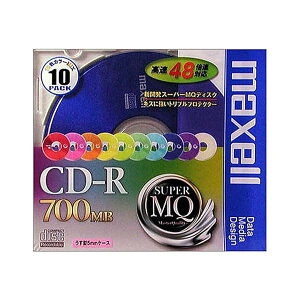 maxell �f�[�^�p CD-R 700MB 48�{���Ή� �J���[�~�b�N�X 10�� 5mm�P�[�X�� CDR700S.MIX1P10S