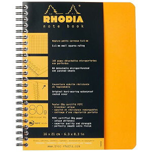 RHODIA(���f�B�A) ���f�B�A �_�u�������O�m�[�g A5 160�y�[�W 5mm����r �����J�o�[ �~�V���ړ� PEFC�F�؎擾 �I�����W RHODIA Classic cf193428