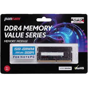 �V�[�E�G�t�E�f�[�̔� CFD�̔� Panram �m�[�gPC�p ������ DDR4-2666 (PC4-21300) 8GB×1�� 260pin SO-DIMM ������ ���� D4N2666PS-8G