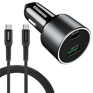 �A�h�e�b�N �J�[�`���[�W���[ 100W �y 5A�P�[�u�� 2m �t�z USB-C & USB-A 2�|�[�g PD3.0 PPS �}���[�d �����[�d �ԍڏ[�d�� �V�K�[�\�P�b�g eMarker �P�[�u�� �Z�b�g USB Type-C Type-A ����