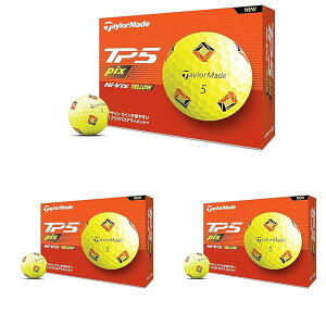 �e�[���[���C�h(TAYLOR MADE) TMJ24 TP5 pix YLW JPN 12���� �e�B�[�s�[�t�@�C�u �s�b�N�X �C�G���[ �S���t�{�[�� 2024�N���f�� �C�G���[ (× 3)