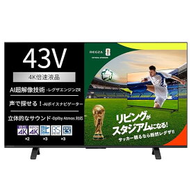 REGZA(レグザ) 43インチ 液晶 43E670R スマートテレビ ネット動画 AirPlay 2対応 Dolby Atmos 2025年モデ