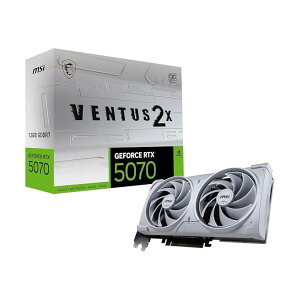 MSI GeForce RTX 5070 12G VENTUS 2X OC WHITE �O���t�B�b�N�X�{�[�h VD9070