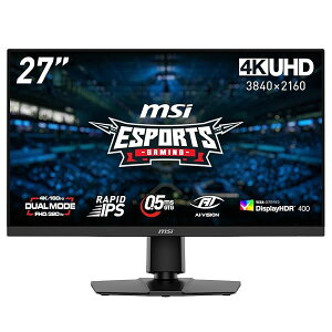 MSI �Q�[�~���O���j�^�[ MAG 272URDF E16 27�C���`/4K/RAPID IPS�p�l��/160Hz�i�t��HD�ݒ莞�F320Hz�j/0.5ms