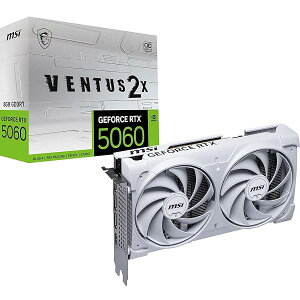 MSI GeForce RTX 5060 8G VENTUS 2X OC WHITE �O���t�B�b�N�X�{�[�h VD9186