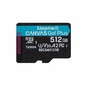 Kingston 512GB microSDXC Canvas Go Plus Gen4 200MB/�b A2 U3 V30 �A�_�v�^�t�� SDCG4/512GB