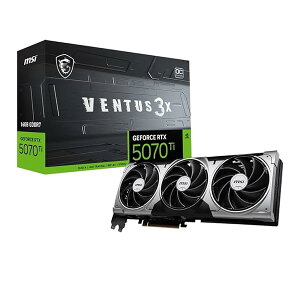 MSI GeForce RTX 5070 Ti 16G VENTUS 3X OC �O���t�B�b�N�X�J�[�h VD9043