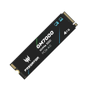 Acer Predator M.2 SSD 4TB GM7000 DRAM�L���b�V������ NVMe 2280 PCIe Gen4×4 ������(�ő�ǂݎ��F7400MB/s�A