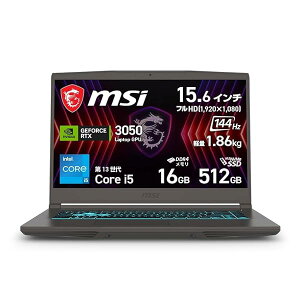 MSI �Q�[�~���O�m�[�gPC Thin 15 B13U GeForce RTX 3050 Core i5-13420H 15.6�C���` ������ 16GB SSD 512GB ���t��