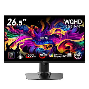 MSI QD-�L�@EL �Q�[�~���O���j�^�[ MPG 271QR QD-OLED X50 26.5�C���`/WQHD/QD-OLED/500Hz/0.03ms�iGTG�j/HDMI2.1/DP