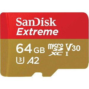 �y �T���f�B�X�N ���K�i �z microSD 64GB UHS-I U3 V30 �����ő�80MB/s Full HD & 4K SanDisk Extreme SDSQXAH-064G-G
