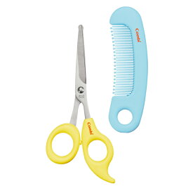 【公式】コンビ Combi ベビーレーベル さんぱつバサミ＆クシセット / レーベルパウダーイエロー（YE） babylabel ベビー小物