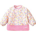【25％OFF】《コンビミニ》長袖お食事エプロン（小花） : 女の子 | ギフト ベビー 保育園 幼稚園 長袖 食事 離乳食 キッズ 子供 食事用エプロン 入園祝い 入園準備 入園グッズ ベビーエプロン 食べこぼし かわいい 赤ちゃん 子ども 袖付き【メール便2枚まで】【エプロン】