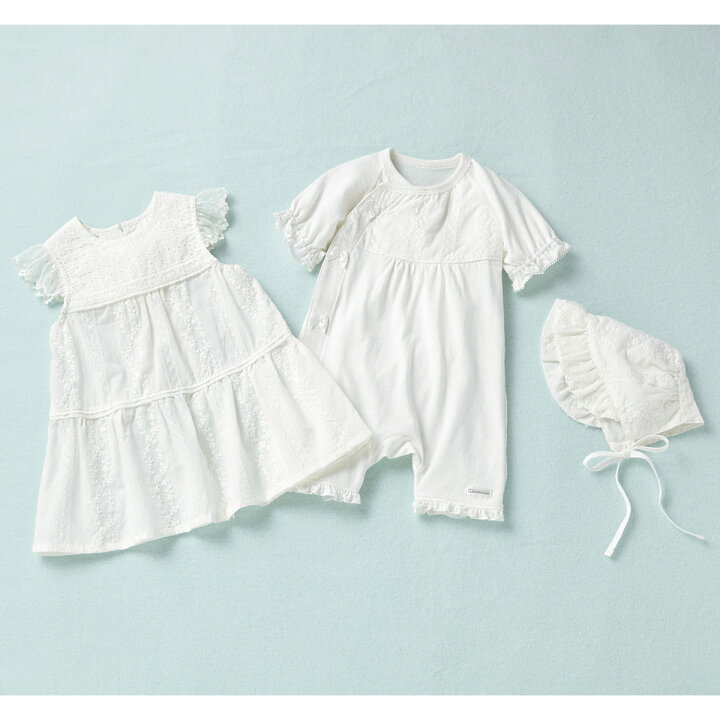 楽天市場 10 Off コンビミニ セレモニーパーフェクト3点セット 夏用 女の子 50cm 80cm 赤ちゃん 退院 ロンパース 新生児 帽子 セレモニードレス 夏服 ベビー服 カバーオール ベビードレス ラップクラッチ 出産祝い お宮参り プレオール 春夏 おしゃれ 洋服