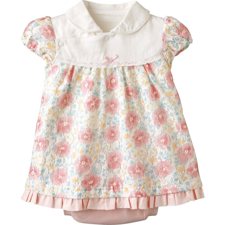楽天市場 コンビミニ 半袖ラップワンピース レーシーフラワー 女の子 60cm 70cm 80cm ロンパース 新生児 夏服 子供 おしゃれ ベビー服 カバーオール ボディスーツ ワンピース 子供服 出産祝い かわいい ボディースーツ 花柄 赤ちゃん ブランド 子ども コンビ