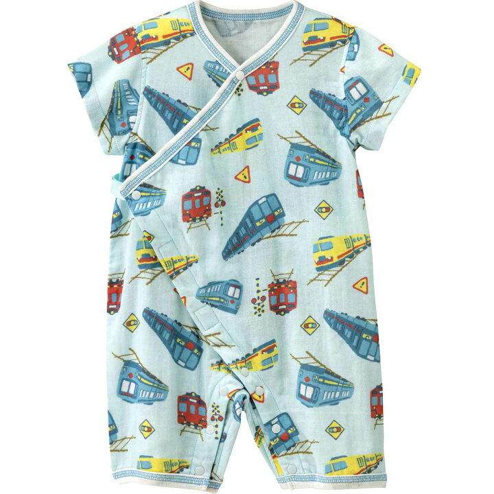 楽天市場 40 Off コンビミニ ベビさらオール 電車 男の子 70cm 80cm グリーン 服 ガーゼ 夏 ロンパース 新生児 新生児 服 ベビー 前開き ダブルガーゼ 夏服 カバーオール ブランド 半袖 子供服 出産祝い プレオール ベビー服 春夏 ベビーウェア S コンビ