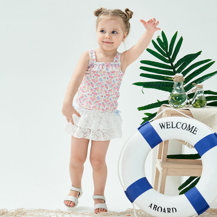 楽天市場 10 Off コンビミニ セパレート水着 小花 女の子 80cm 90cm 100cm 110cm 1cm 子供 こども 可愛い 子ども ベビー 赤ちゃん スイムウェア キッズ 女児 ガールズ 子供用 保育園 幼稚園 幼児 小学生 海 プール 水遊び 上下別 スイミング スカート