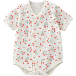 【40%OFF】《コンビミニ》あったかエアーニットワンタッチ短肌着(ずりあがり防止付き・いちご) : 女の子 50cm 60cm 70cm | ベビー ウェア 赤ちゃん 服 子供服 秋冬 ブランド ボディスーツ ロン