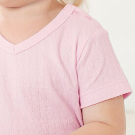 【送料無料クーポン2/16(月)9:59まで】【50%OFF】《コンビミニ》あったかVネック半袖Tシャツ : 女の子 男の子 80cm 90cm 100cm 110cm 120cm 130cm 140cm | 肌着 子供 保育園 冬 冬服 下着 暖かい 秋 秋服 Tシャツ ティーシャツ 綿100 エアーニット【インナー】【outlet】