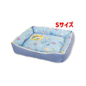 ドギーマンハヤシ　クールズスクエアベッド　サマービーチブルー　Sサイズ【夏物　犬猫用　夏用　暑さ　熱中症　対策　かわいい　おしゃれ】接触冷感生地使用。抗菌・防臭加工でより快適・清潔に