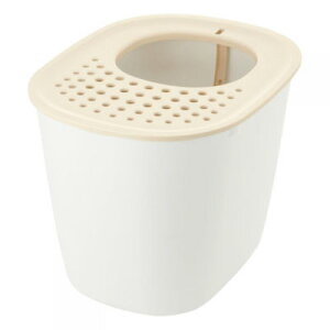 リッチェル ラプレ 砂取りネコトイレ ホワイト 【猫トイレ トイレタリー】サイズ約40×51cm 体重6kg以下までの猫ちゃん用。水洗い可能!スコップ付き