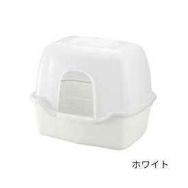 リッチェル　ラプレ ネコトイレ 深型 60フード付 ホワイト【猫トイレ　トイレタリー】サイズ約60×45×48H(cm)猫砂の飛び散りを防ぐ深型フード付きタイプのネコトイレです。