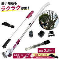 【楽天ランキング受賞】 高枝切りバサミ 最長 2.5m 延長ポール 補助ベルト セット 2WAYガーデンマジック …