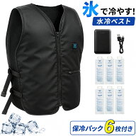 【楽天ランキング1位】 保冷剤6本入り の お得セット 大進 ひんやり 水冷服 水冷ベスト フリーサイズ 大…