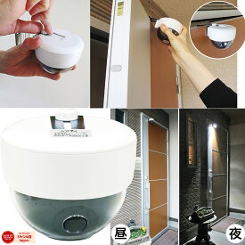 【楽天ランキング1位】 センサーライト　防犯カメラに見える ドアの番人 センサーライト 電池 人感 センサーライト ledセンサーライト led 屋外 屋内 防犯ライト ドア 防犯 グッズ 玄関 外 単三電池 ライト 明るい　ダミーカメラ 強力 単三センサーライト 屋外 電池式 単三