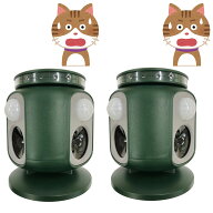 2台セット ダブル 超音波 猫よけ 対策 超音波 ソーラー 音 強力 猫除け センサー 充電式 フラッシュ付き …