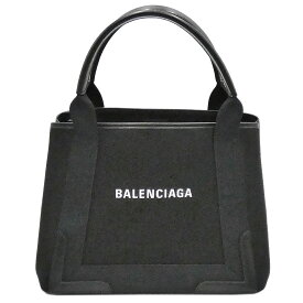 バレンシアガ バッグ BALENCIAGA レディース トートバッグ ロゴ ネイビー スモール カバス 黒 ブラック 339933 新品