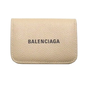バレンシアガ 財布 BALENCIAGA レディース 三つ折り キャッシュ ミニウォレット コンパクト ベージュ 593813 新品