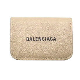 【ポイント6倍以上★】バレンシアガ 財布 BALENCIAGA レディース 三つ折り キャッシュ ミニウォレット コンパクト ベージュ 593813 新品